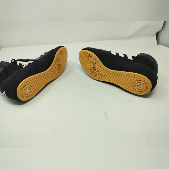 Adidas Wrestling Shoes Men’s Size 4  Black & White Used Like New - Picture 6 of 8